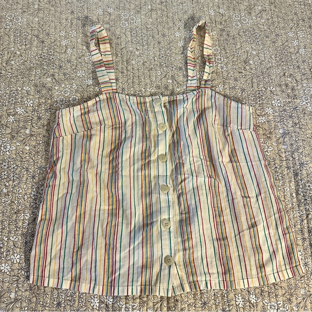 Cute Madewell Striped Crop Top